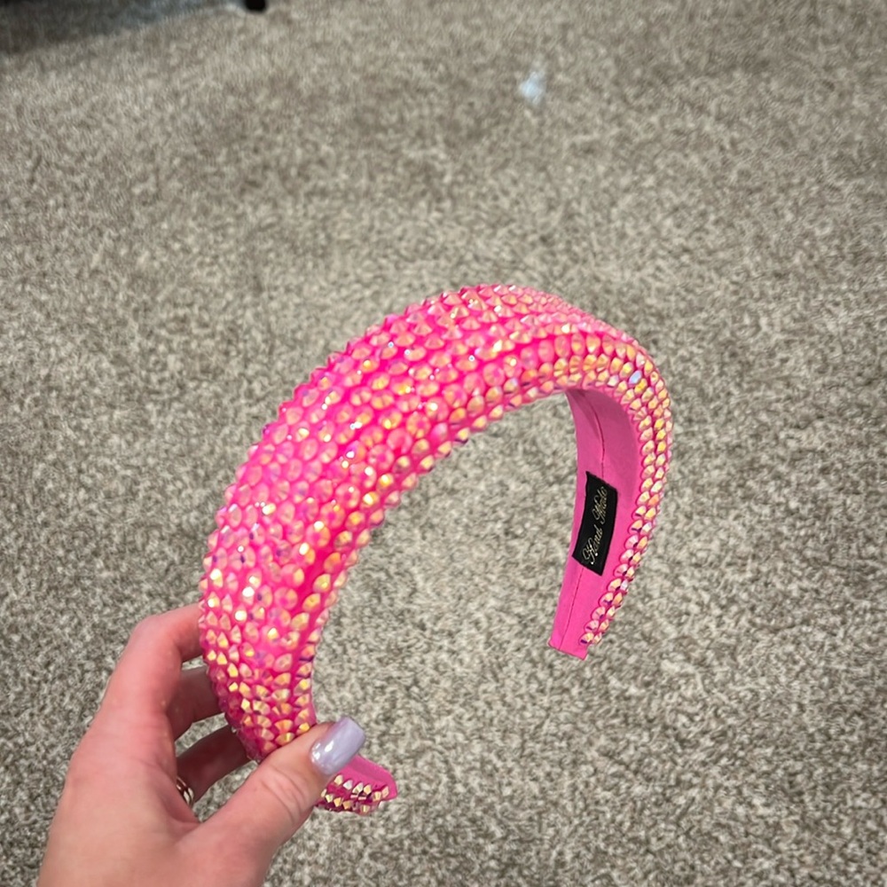 Hot Pink Rhinestone Headband